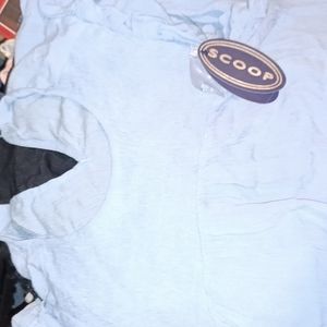 Blue cap sleeve shirt